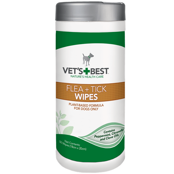 VET´S+BEST FLEA & TICK WIPES vlhčené utierky proti blchám a kliešťom 50 ks