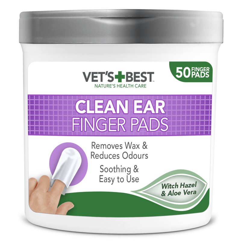 Vet's Best Clean Ear Finger Pads vlhčené obrúsky na čistenie uší 50 ks