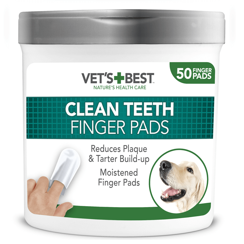 E-shop VET´S BEST CLEAN TEATH FINGER PADS čistiaca utierka - náprstok na zuby pre psy 50 ks