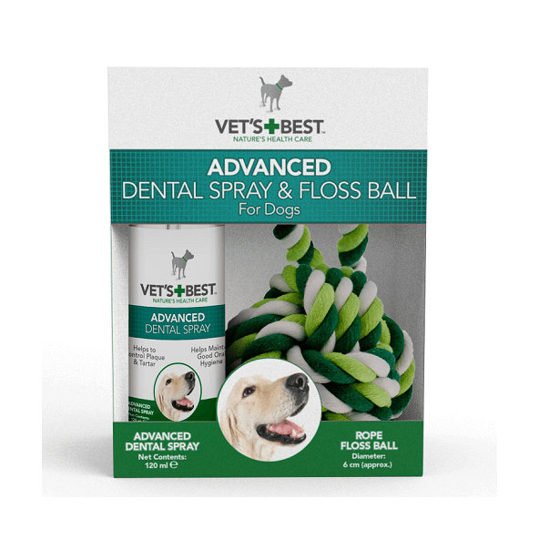 VET´S BEST dentálny sprej + lano pre psy 120 ml