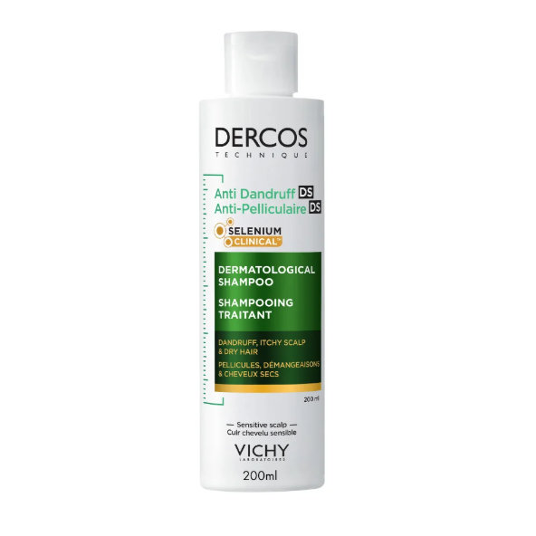 VICHY DERCOS DS šampón proti lupinám SUCHÉ vlasy 200ml