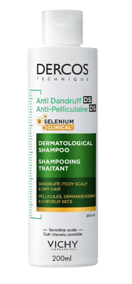 VICHY DERCOS DS šampón proti lupinám SUCHÉ vlasy 200ml