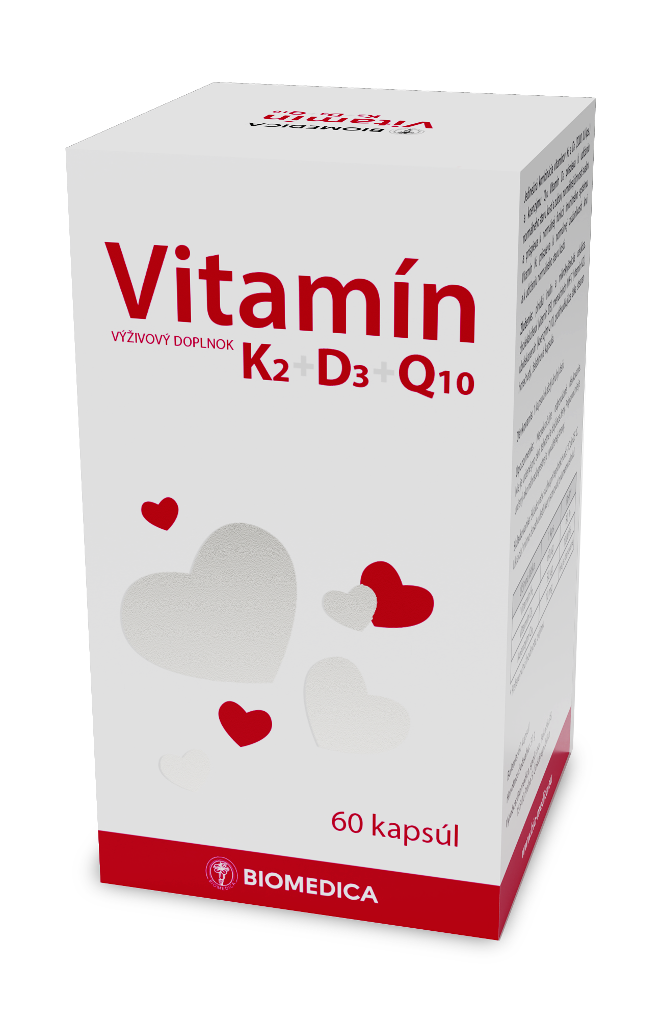 Biomedica Vitamín K2 + D3 + Q10 60 kapsúl