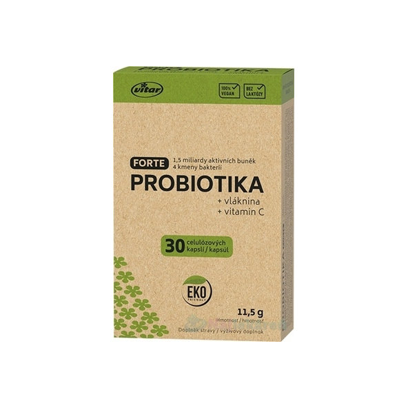 VITAR PROBIOTIKÁ FORTE + vláknina + vitamín C 30cps