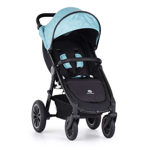 PETITE&MARS Kočík Street+ Air Black + Strieška Limited 100 Airplane