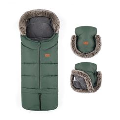 PETITE&MARS Set fusak Arctic 4v1 + rukavice Furry Veritable Khaki
