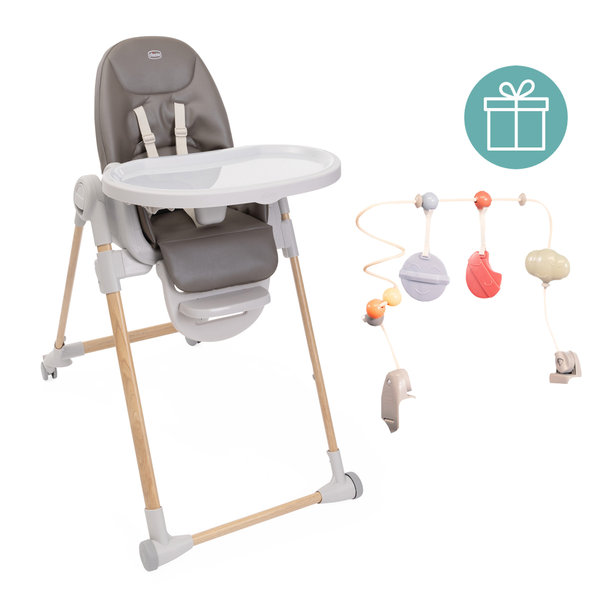 CHICCO Stolička jedálenská Polly Armonia - Scandinavian + Hrazdička Rainbow