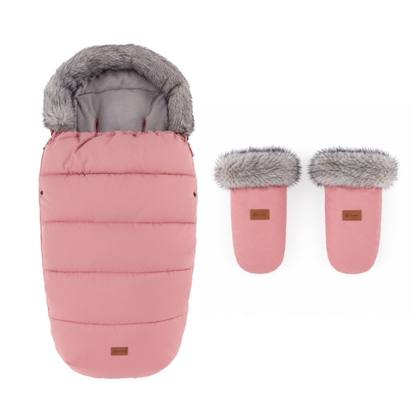 PETITE&MARS Set fusak Comfy 4v1 + rukavice Fjora Old Rose