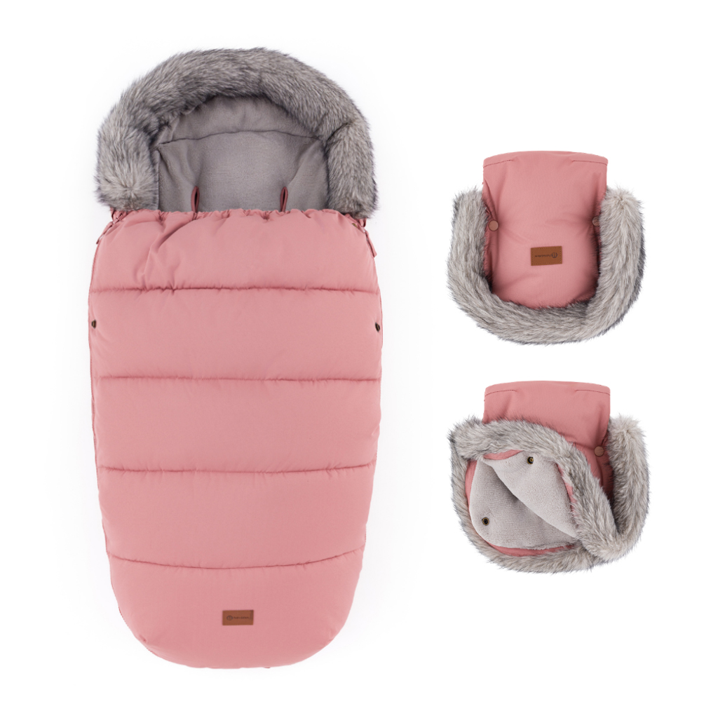 PETITE&MARS Set fusak Comfy 4v1 + rukavice Furry Old Rose