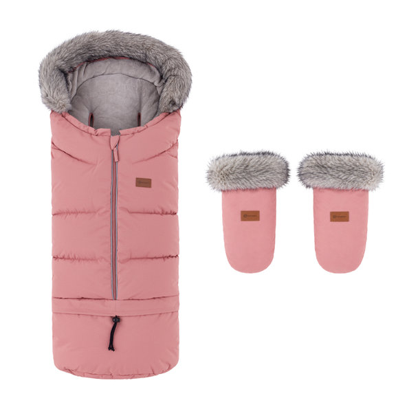 PETITE&MARS Set fusak Arctic 4v1 + rukavice Fjora Old Rose