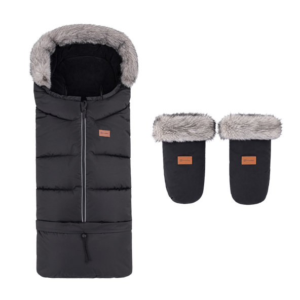 PETITE&MARS Set fusak Arctic 4v1 + rukavice Fjora Forever Black