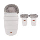 PETITE&MARS Set fusak Comfy 4v1 + rukavice Fjora Champagne Shower