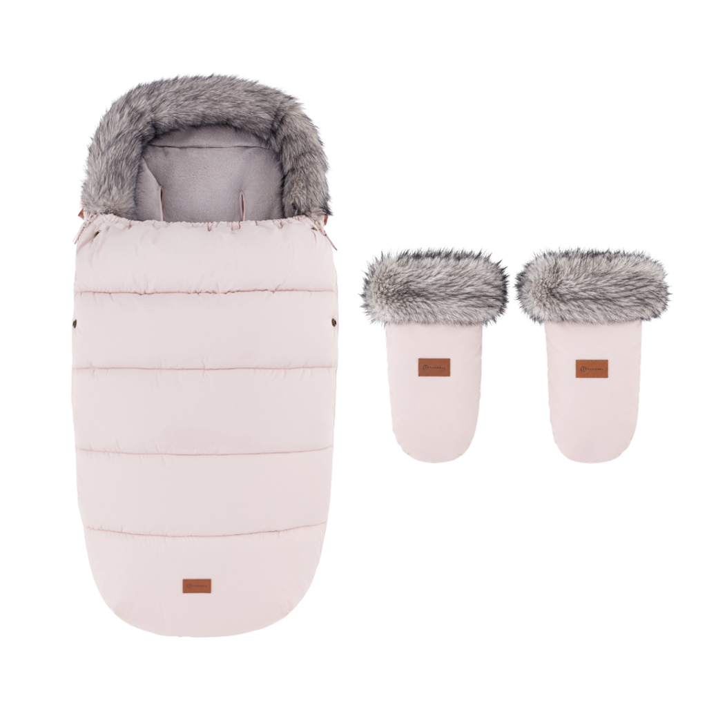PETITE&MARS Set fusak Comfy 4v1 + rukavice Fjora Rose Petal