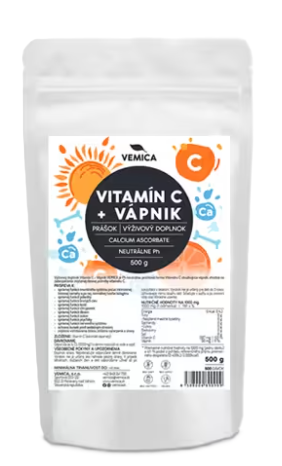 Vemica VITAMÍN C + VÁPNIK prášok 500g