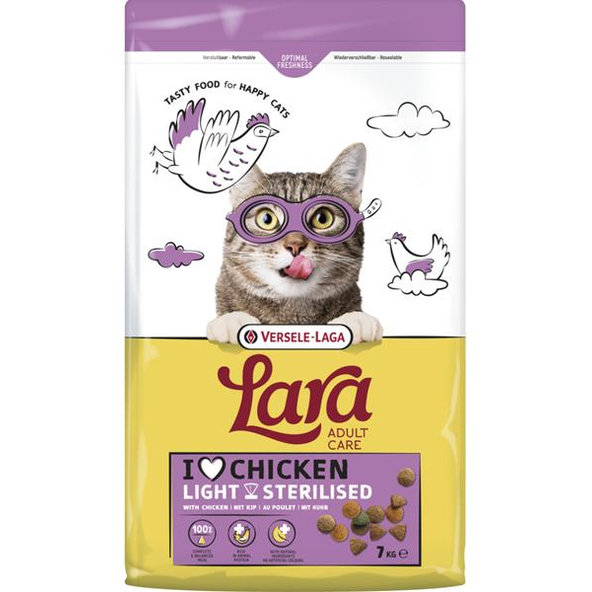Versele Laga Lara Adult Care Light Sterilised with Chicken granule pre kastrované mačky 7 kg