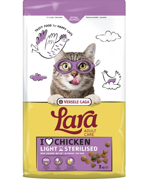 Versele Laga Lara Adult Care Light Sterilised with Chicken granule pre kastrované mačky 7 kg