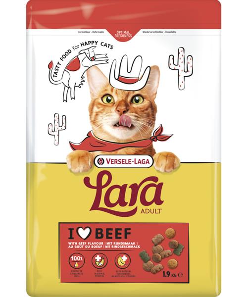 Versele Laga Lara Premium Cat Adult Beef hovädzie granule pre mačky 1,9 kg