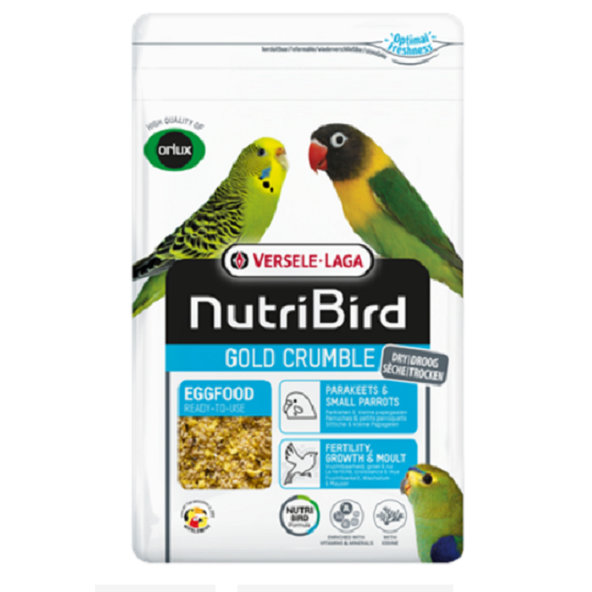 Versele Laga Orlux NutriBird Gold Crumble Parakeets & Small Parrots vaječné krmivo pre andulky a malé papagáje 1kg