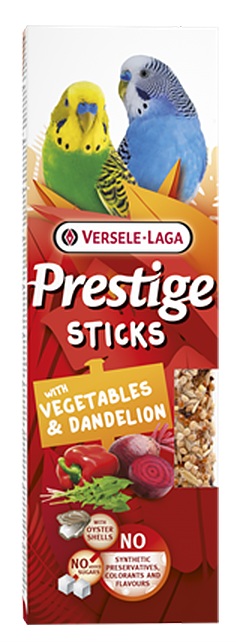 Versele Laga Prestige Sticks tyčinky zelenina a pampeliška pro malé papoušky 60g
