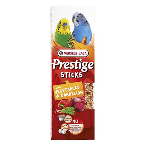 Versele Laga Prestige Sticks - tyčinka pre andulky so zeleninou a púpavou 2ks, 60g