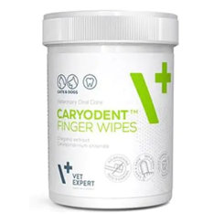 VetExpert Caryodent finger wipes obrúsky na čistenie zubov pre psy a mačky 50 ks