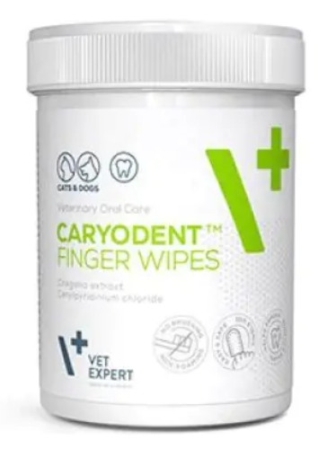 E-shop VetExpert Caryodent finger wipes obrúsky na čistenie zubov pre psy a mačky 50 ks