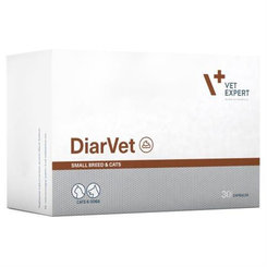 VetExpert DIARVET Small Dog/Cat účinná podpora proti hnačke pre psy a mačky 30 kapsúl