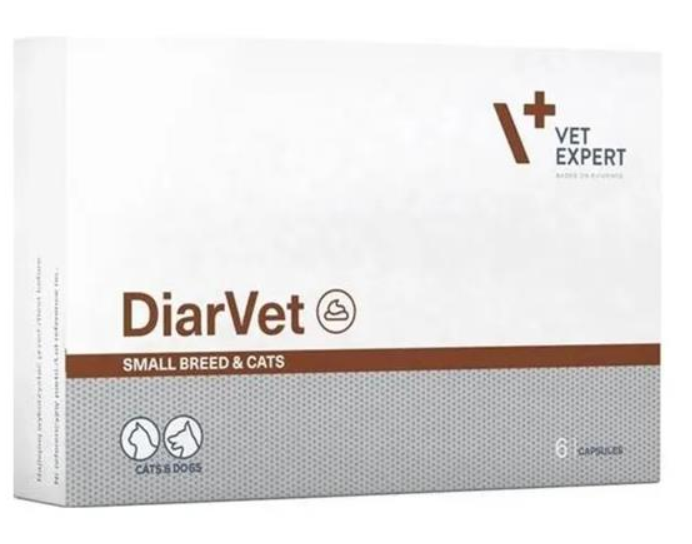 VetExpert DIARVET na zahustenie fekálnej hmoty pre psy a mačky 6 tabliet