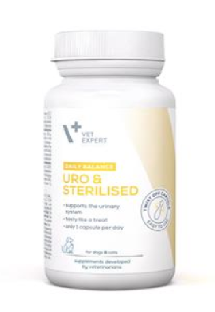 VetExpert Uro&Sterilised (Twix Off) výživový doplnok pre psy a mačky 30 kapsúl