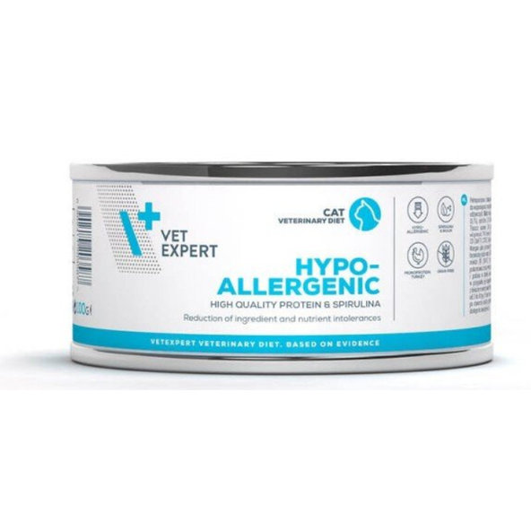 VetExpert VD cat 4T Hypoallergenic diétne krmivo v konzerve pre dospelé mačky 100g