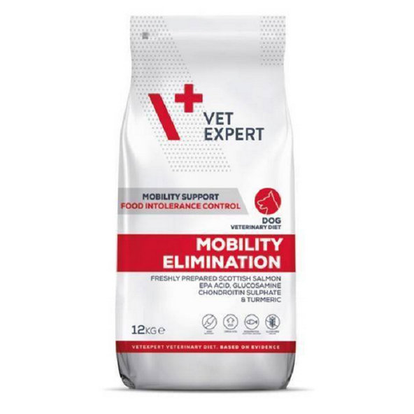 VetExpert VD dog 4T Mobility Elimination diétne krmivo pre dospelé psy na podporu metabolizmu kĺbov 12kg