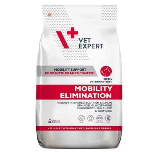 VetExpert VD dog 4T Mobility Elimination diétne krmivo pre dospelé psy na podporu metabolizmu kĺbov 2 kg