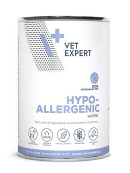 VetExpert VD dog Hypoallergenic Horse konzerva pre psy 400 g