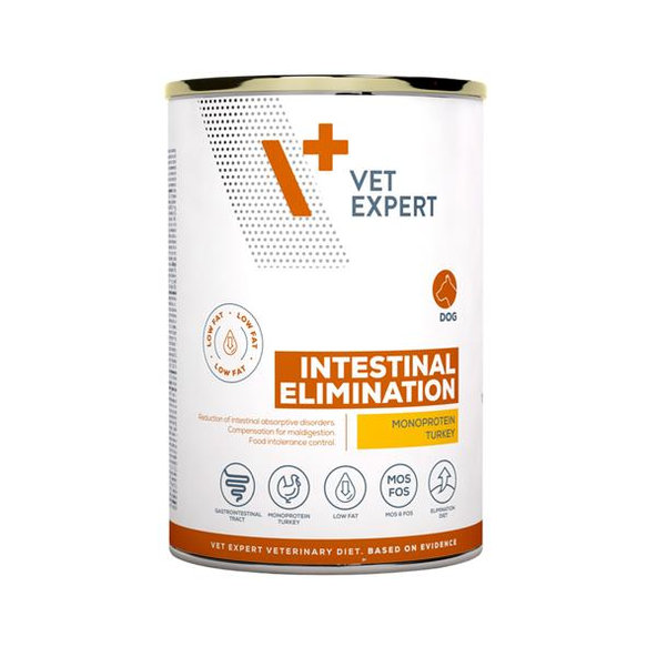 VetExpert VD dog Intestinal Elimination Low Fat konzerva pre psy 400 g