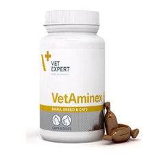 VetExpert VetAminex Small breed & cats (Twist Off) vitamínový a minerálny prípravok pre mačky a psy 60 kapsúl
