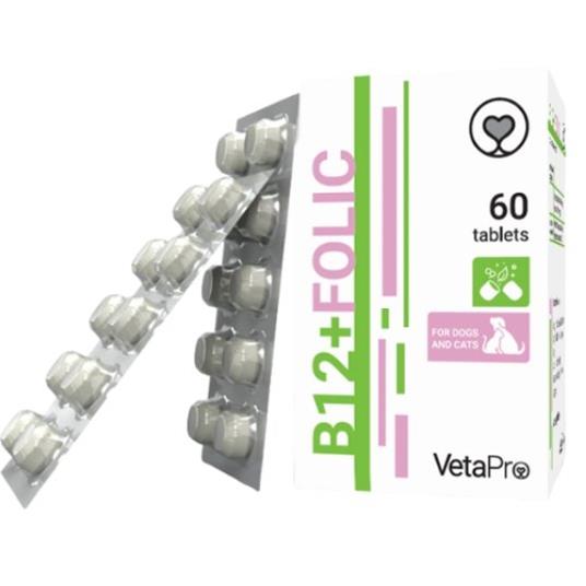 VetaPro B12 + Folic výživový doplnok pre psy a mačky 60 tabliet