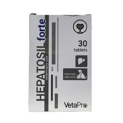VetaPro Hepatosil forte tablety pre psy a mačky pre podporu správnej funkcie pečene 30tbl