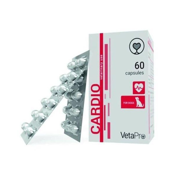 VetaPro Cardio na podporu normálnej funkcie kardiovaskulárnej sústavy psov 60 kapsúl