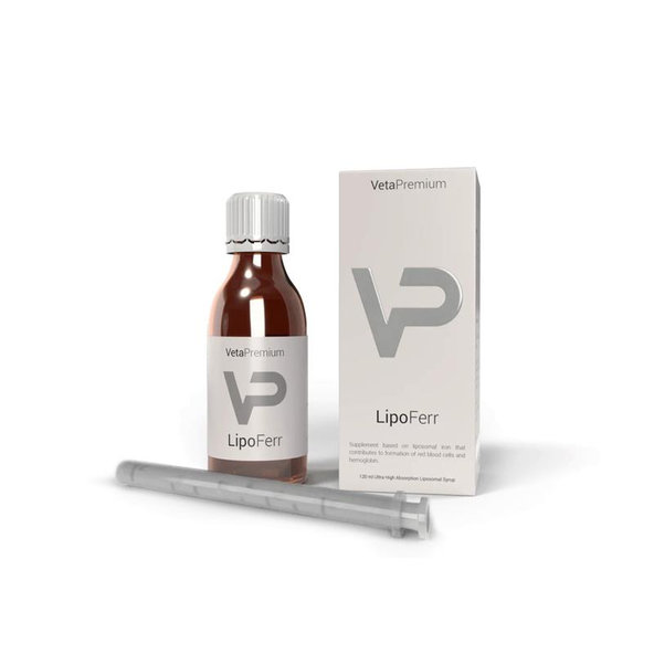 VetaPro Lipofer sirup so železom pre psy a mačky 120 ml