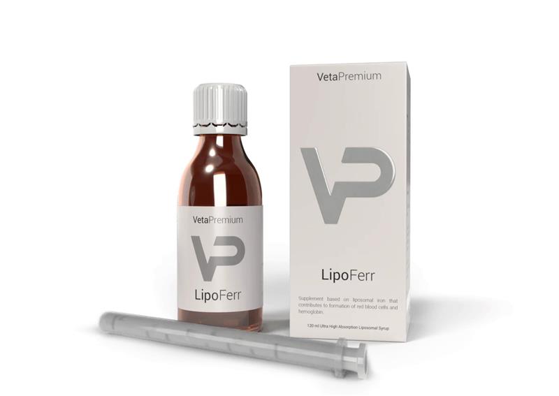 VetaPro Lipofer sirup so železom pre psy a mačky 120 ml