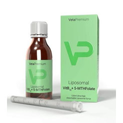 VetaPro Liposomal VitB12+5-MTHF sirup pre psy a mačky 120 ml