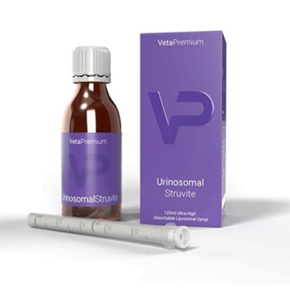 VetaPro Urinosomal Struvite Liposomal sirup na podporu normálnej funkcie močových ciest psov a mačiek 120 ml
