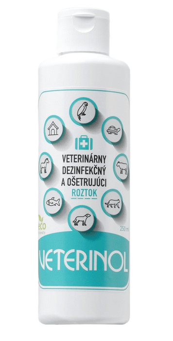 Veterinol nedráždivý roztok na ošetrovanie akútnych a chronických rán 250 ml
