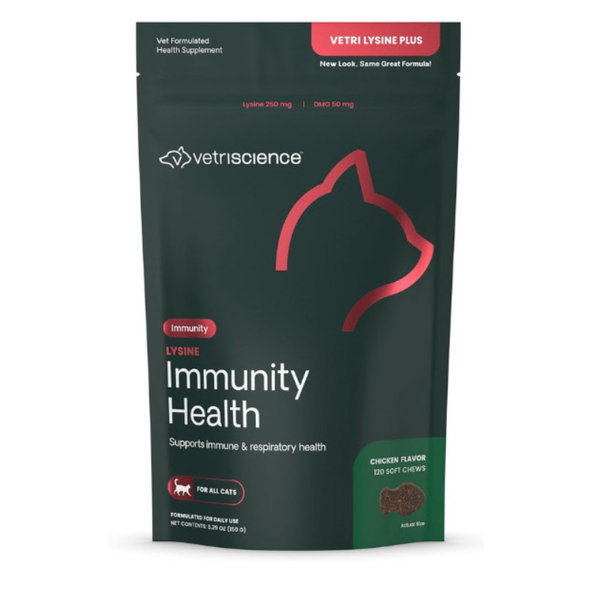 VetriScience Vetri-Lysine Plus žuvacie tablety na podporu imunity pre mačky 120 tabliet