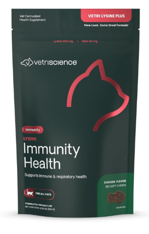 VetriScience Vetri-Lysine Plus žuvacie tablety na podporu imunity pre mačky 120 tabliet