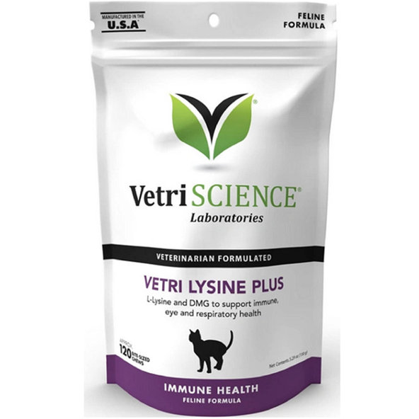 Vetri Science Vetri-Lysine Plus žuvacie tablety pre mačky 120 tabliet