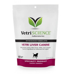 VetriScience Vetri-Liver Canine žuvacie tablety na podporu zdravia pečene 60tbl