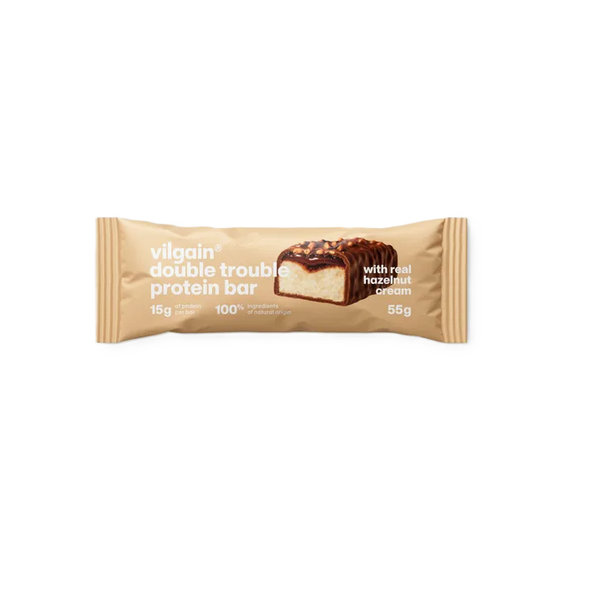 Vilgain Double Trouble Protein Bar Lieskovec a mliečna čokoláda 55 g