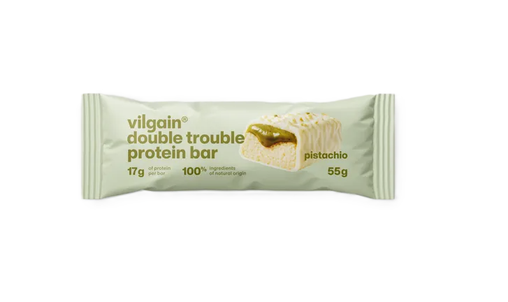 Vilgain Double Trouble Protein Bar Pistácia 55g