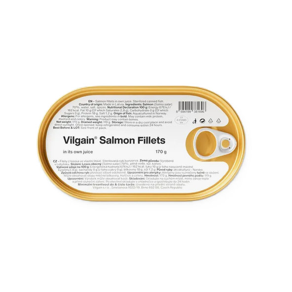 Vilgain Filety z lososa vo vlastnej šťave 170 g